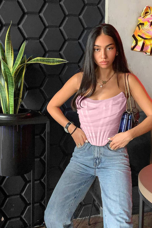 Mesh Boned Corset Top - Dress In Beauty Mesh Boned Corset Top - Dress In Beauty