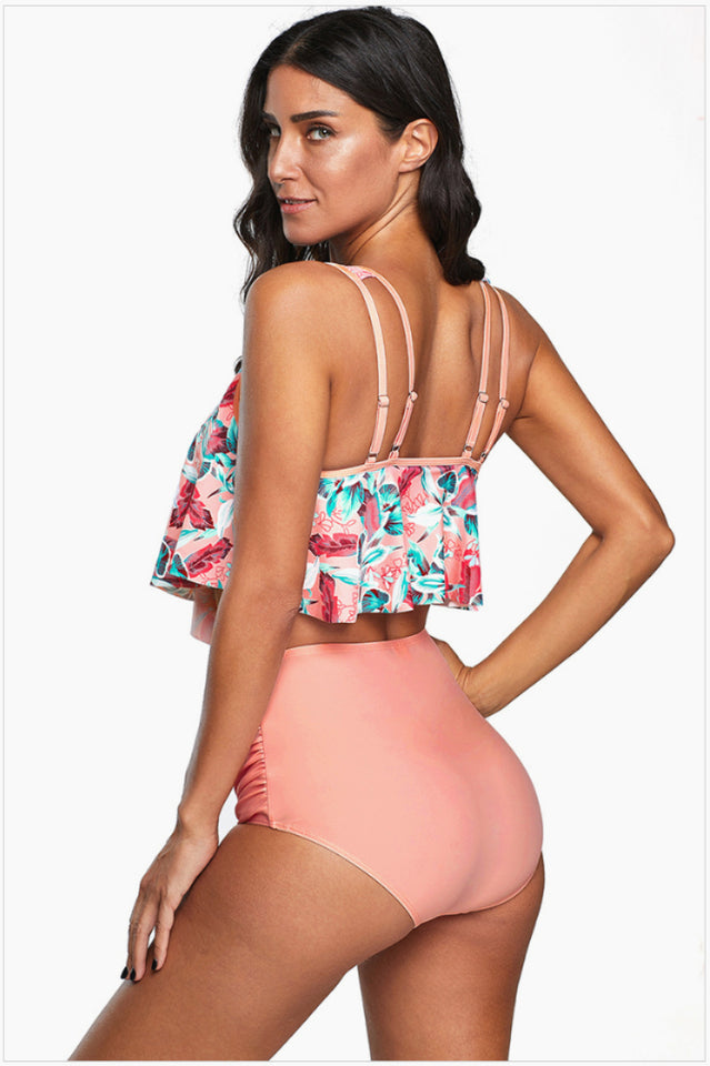 Ruffled High Waist Tankinis - Dress In Beauty Ruffled High Waist Tankinis - Dress In Beauty