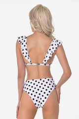 Polka Dot High Waist Ruffle Bikini - Dress In Beauty Polka Dot High Waist Ruffle Bikini - Dress In Beauty