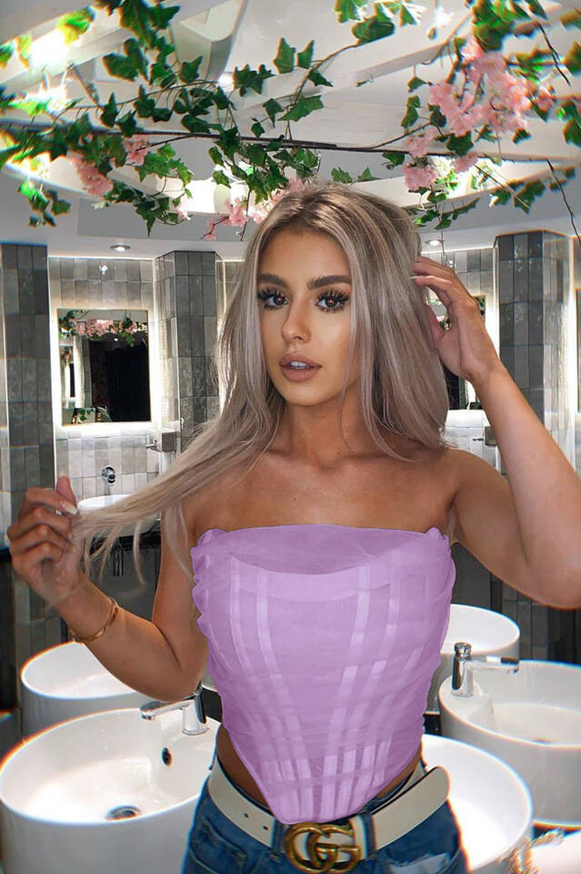 Mesh Boned Corset Top - Dress In Beauty Mesh Boned Corset Top - Dress In Beauty