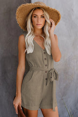 Front Tie Knot Solid Romper | Dress In Beauty Front Tie Knot Solid Romper | Dress In Beauty