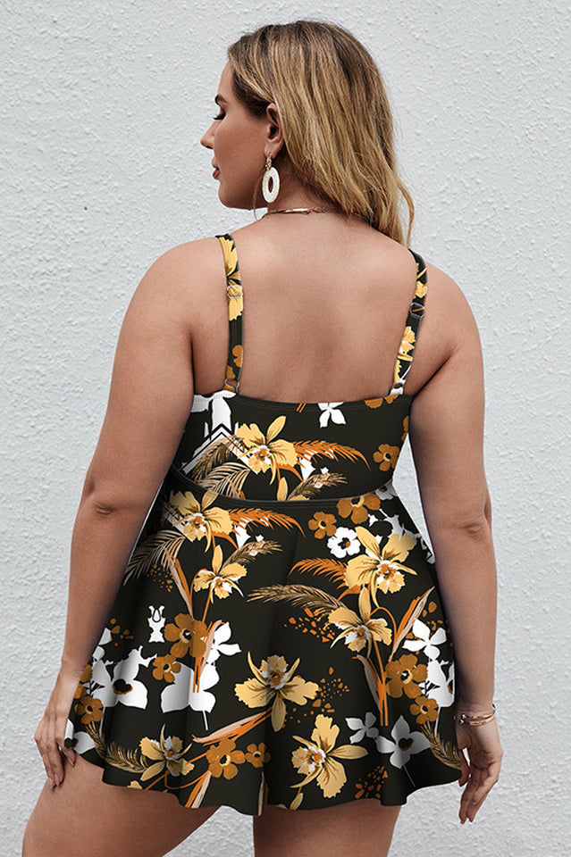 Floral Print Swim Dress With Shorts | Dress In Beauty Floral Print Swim Dress With Shorts | Dress In Beauty