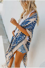 Seaside Resort Cardigan Printed Pompom Kimono | Dress In Beauty Seaside Resort Cardigan Printed Pompom Kimono | Dress In Beauty