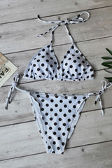 Polka Dot Print Push Up Brazilian Swimsuit - Dress In Beauty Polka Dot Print Push Up Brazilian Swimsuit - Dress In Beauty