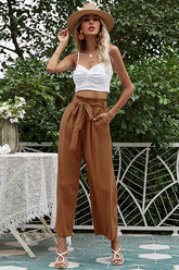 Basic Wide Leg Pants With Belt | Dress In Beauty