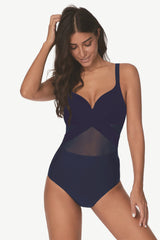 Mesh Striped One Piece Swimwear - Dress In Beauty Mesh Striped One Piece Swimwear - Dress In Beauty