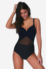 Mesh Striped One Piece Swimwear - Dress In Beauty Mesh Striped One Piece Swimwear - Dress In Beauty