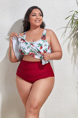 (L-4XL) Floral High Waist Bikini Set | Dress In Beauty (L-4XL) Floral High Waist Bikini Set | Dress In Beauty