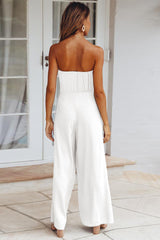 Casual Loose Strapless Belted Jumpsuit | Dress In Beauty Casual Loose Strapless Belted Jumpsuit | Dress In Beauty