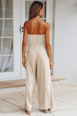 Casual Loose Strapless Belted Jumpsuit | Dress In Beauty Casual Loose Strapless Belted Jumpsuit | Dress In Beauty