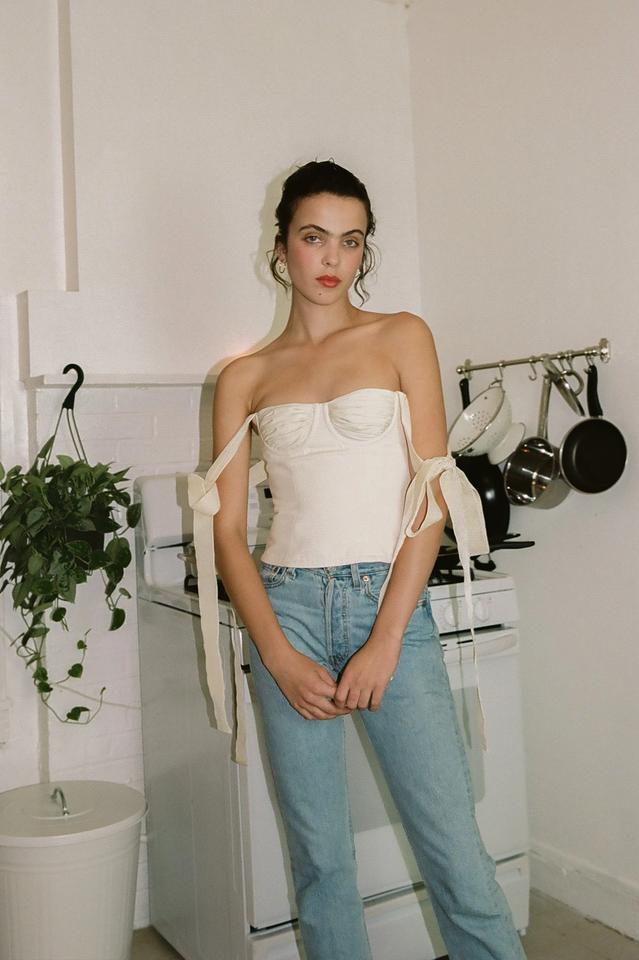 Lace Up White Tank Top - Dress In Beauty Lace Up White Tank Top - Dress In Beauty