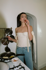 Lace Up White Tank Top - Dress In Beauty Lace Up White Tank Top - Dress In Beauty