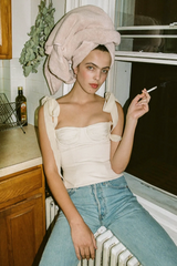 Lace Up White Tank Top - Dress In Beauty Lace Up White Tank Top - Dress In Beauty