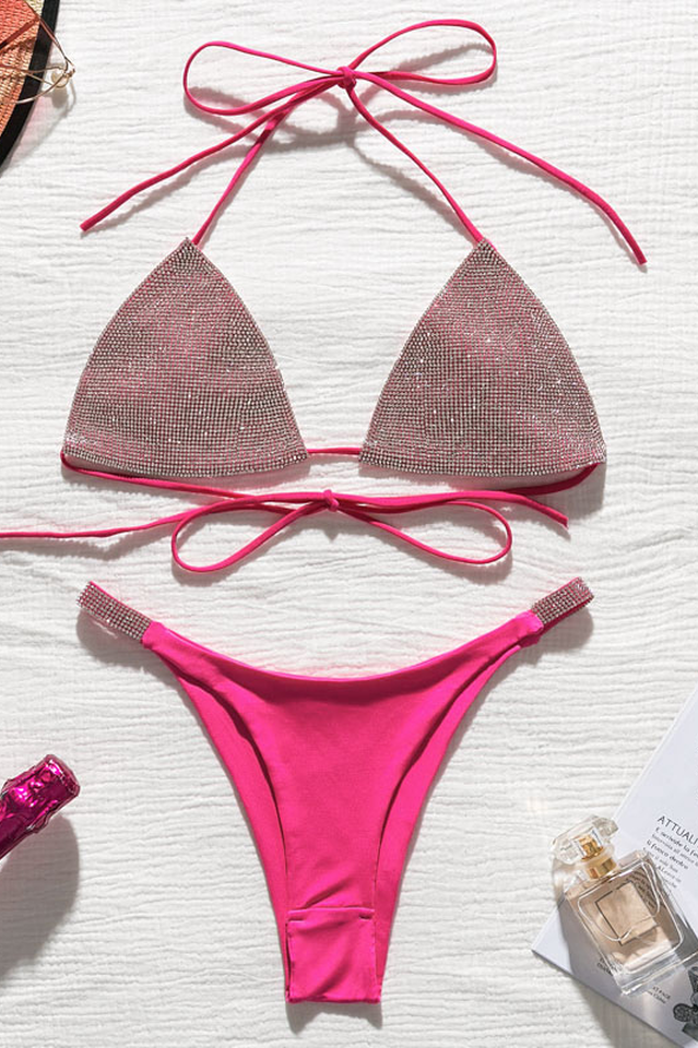 Bandage Rhinestone Bikini Set - Dress In Beauty Bandage Rhinestone Bikini Set - Dress In Beauty
