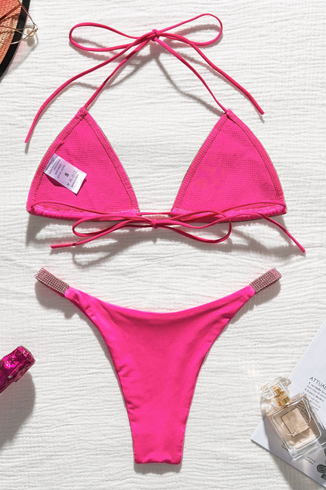 Bandage Rhinestone Bikini Set - Dress In Beauty Bandage Rhinestone Bikini Set - Dress In Beauty