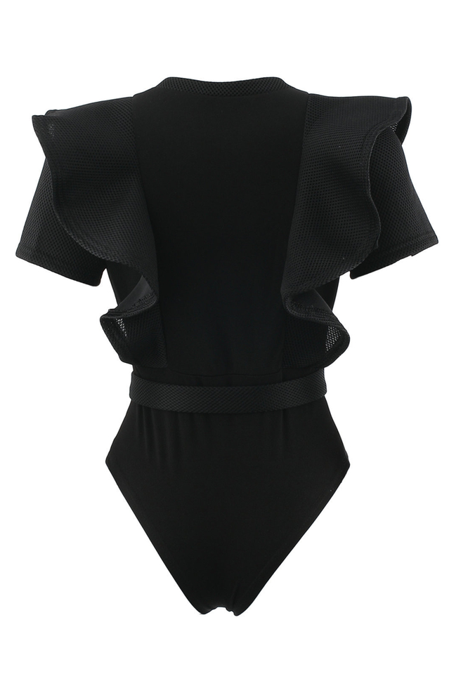 Goth Sissy Party Ruffle Bodysuit - Dress In Beauty Goth Sissy Party Ruffle Bodysuit - Dress In Beauty
