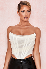Mesh Boned Corset Top - Dress In Beauty Mesh Boned Corset Top - Dress In Beauty