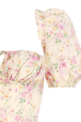 Floral Puff Sleeve Boho Midi Dress - Dress In Beauty Floral Puff Sleeve Boho Midi Dress - Dress In Beauty