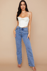 Satin Draped Corset - Dress In Beauty Satin Draped Corset - Dress In Beauty