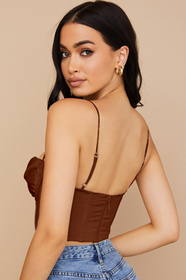 Satin Draped Corset - Dress In Beauty Satin Draped Corset - Dress In Beauty