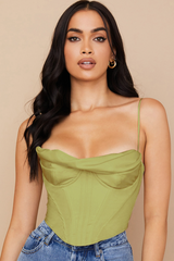 Satin Draped Corset - Dress In Beauty Satin Draped Corset - Dress In Beauty