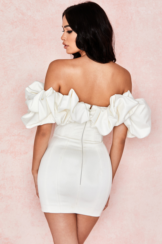 Satin Ruffle Strapless Dress - Dress In Beauty Satin Ruffle Strapless Dress - Dress In Beauty