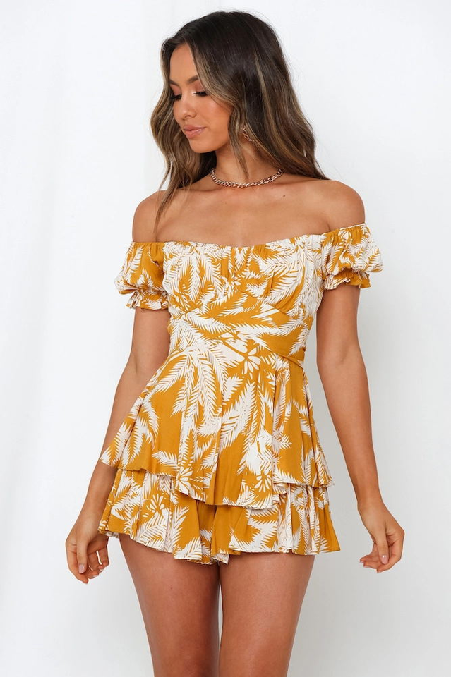 Off Shoulder Tie Back Romper - Dress In Beauty Off Shoulder Tie Back Romper - Dress In Beauty