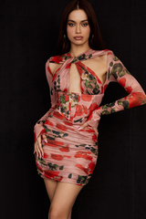 Rose Print Corset Mini Dress - Dress In Beauty Rose Print Corset Mini Dress - Dress In Beauty