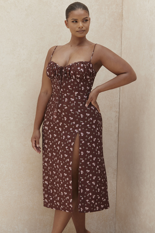 Floral Bustier Midi Dress | Dress In Beauty Floral Bustier Midi Dress | Dress In Beauty