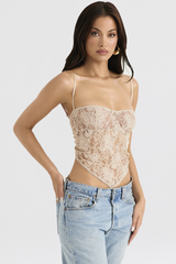 Cream Paisley Lace Top | Dress In Beauty Cream Paisley Lace Top | Dress In Beauty