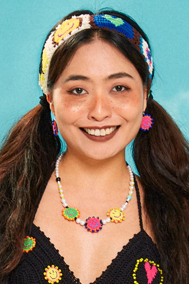 Handmade Smile Pattern Knit Headband | Dress In Beauty Handmade Smile Pattern Knit Headband | Dress In Beauty