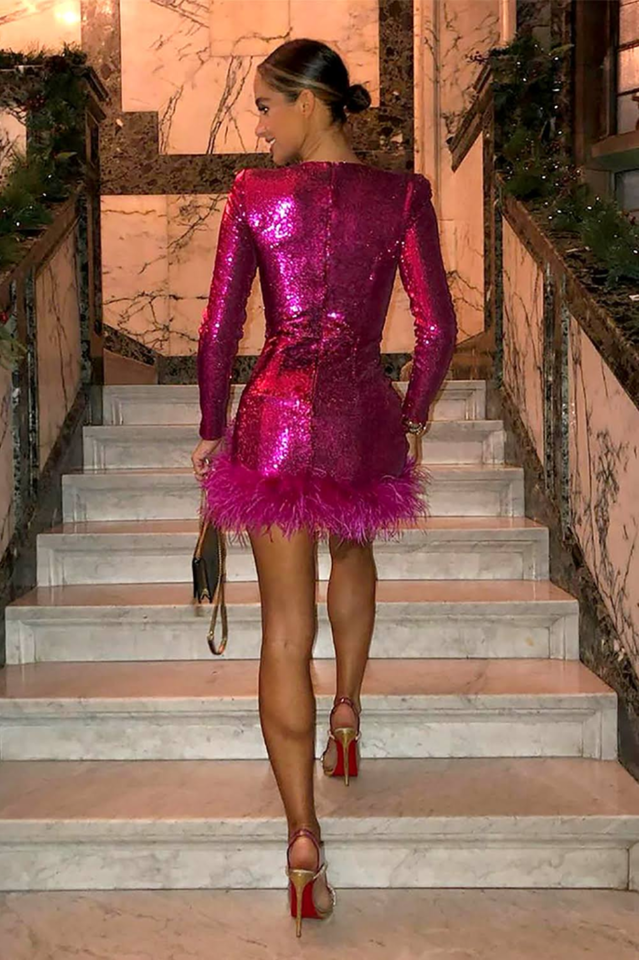 Daria Sequin Feather Mini Dress | Dress In Beauty Daria Sequin Feather Mini Dress | Dress In Beauty