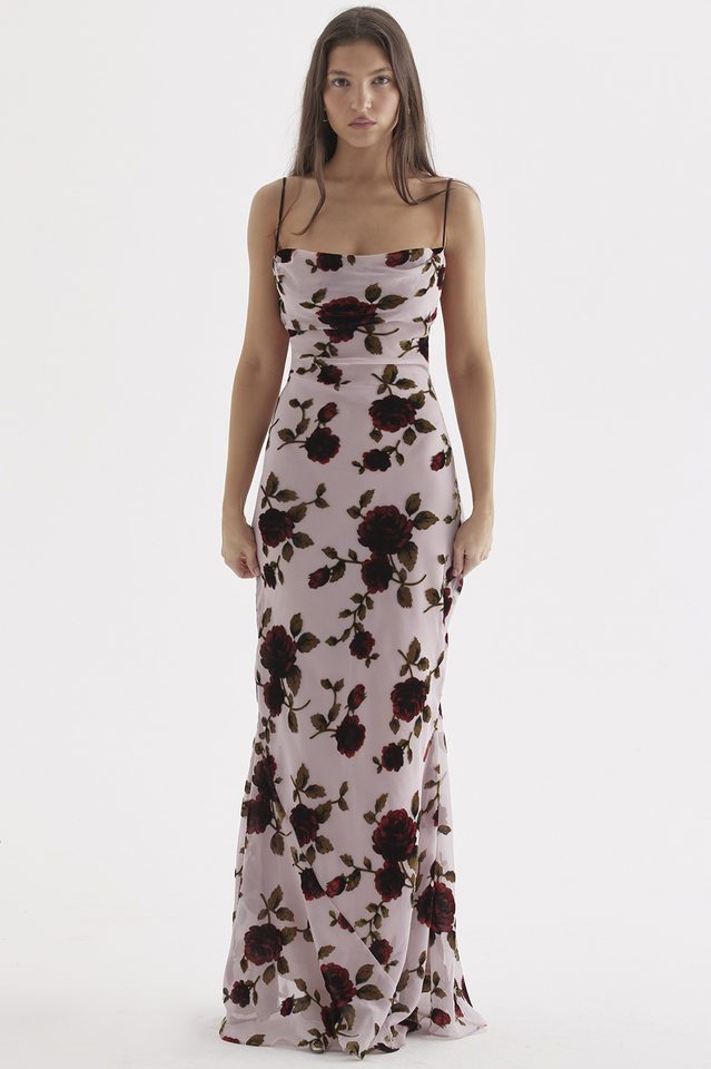 Pink Devoured Craft Long Dress | Dress In Beauty Pink Devoured Craft Long Dress | Dress In Beauty