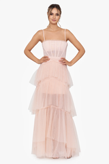 Jasmine Long Spaghetti Strap Mesh Corset Gown | Dress In Beauty Jasmine Long Spaghetti Strap Mesh Corset Gown | Dress In Beauty