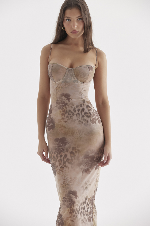 Cream Floral Print Maxi Dress | Dress In Beauty Cream Floral Print Maxi Dress | Dress In Beauty