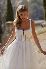 White Lace Trim Midi Dress | Dress In Beauty White Lace Trim Midi Dress | Dress In Beauty
