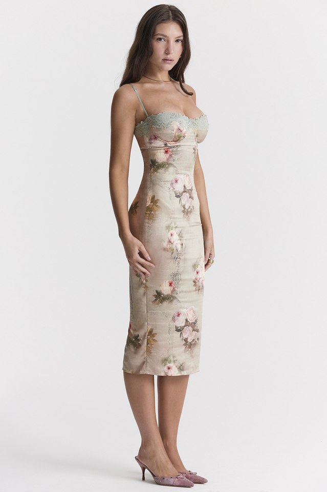 Venus Vintage Floral Midi Dress | Dress In Beauty