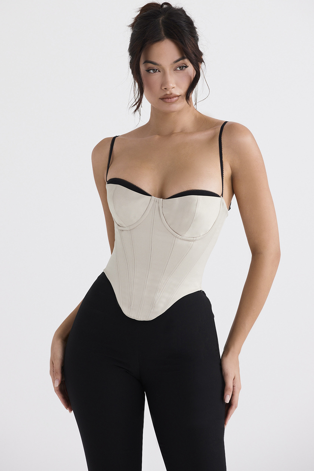 Uvula Off-White Satin Corset | Dress In Beauty Uvula Off-White Satin Corset | Dress In Beauty