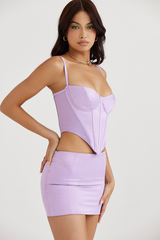 Tamsin Orchid Purple Herringbone Corset | Dress In Beauty Tamsin Orchid Purple Herringbone Corset | Dress In Beauty