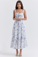 Aitana Blue Print Top + Skirt Set | Dress In Beauty Aitana Blue Print Top + Skirt Set | Dress In Beauty