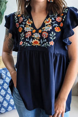 Mikki Babydoll Ruffle Sleeve Blouse | Dress In Beauty
