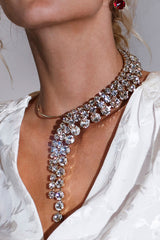 Mila Asymmetric Diamonds Elegant Necklace