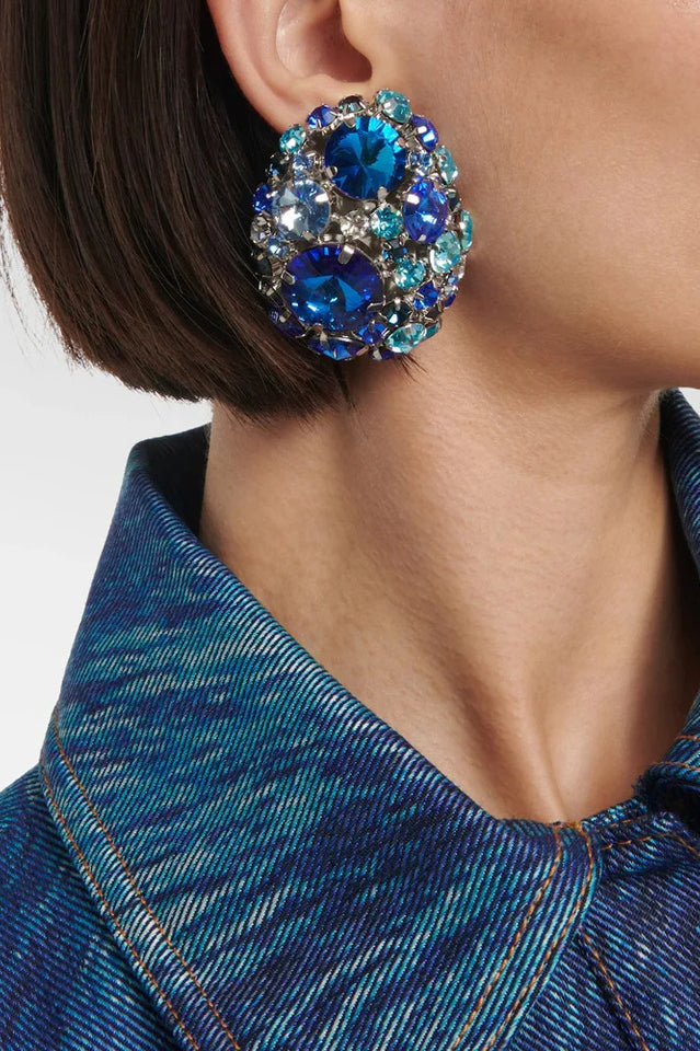 Nora Crystal Ear Clip Earrings | Dress In Beauty