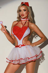 Heart-Shaped Nurse Roleplay Lingerie Costume Set | Dress In Beauty