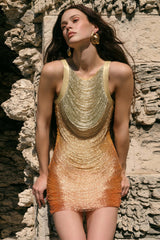 Fringe Halter Bodycon Mini Dress | Dress In Beauty