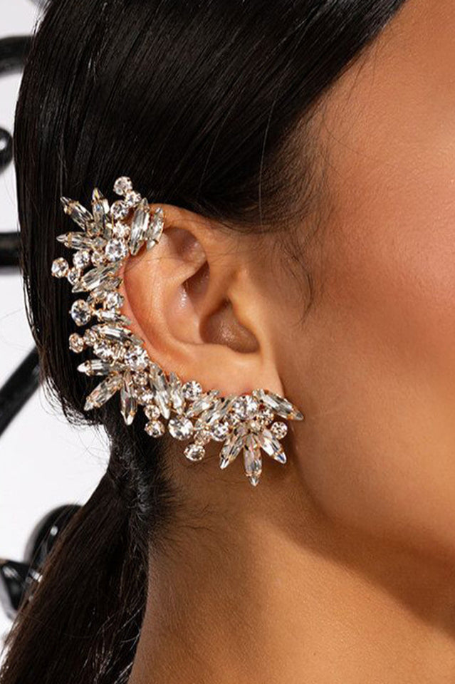 Rhinestone Rise Earrings | Dress In Beauty