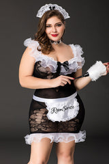 Plus Size French Maid Costume Lingerie Set | Dress In Beauty