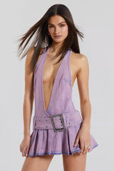 Malibu Plunge Mini Dress | Dress In Beauty