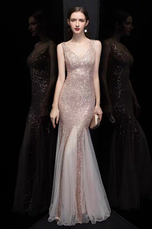 Adeline Sparkly Sequin Fishtail Gown | Dress In Beauty