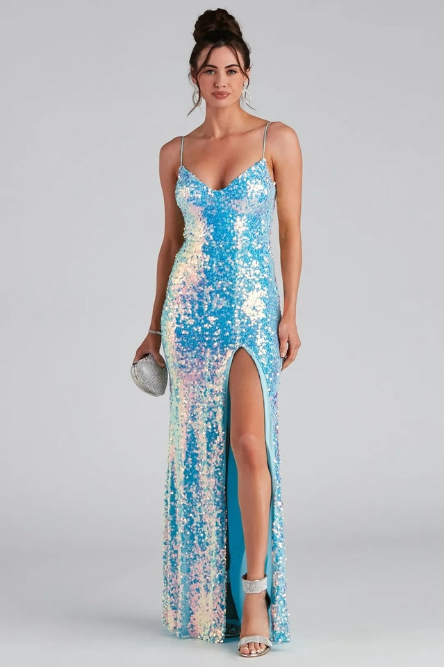 Skylar Sequin A-Line Formal Dress | Dress In Beauty